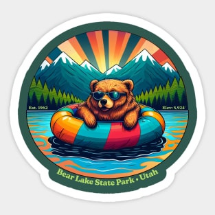 Bear Lake State Park, Utah, Animals Wearing Sunglasses Souvenir Sticker